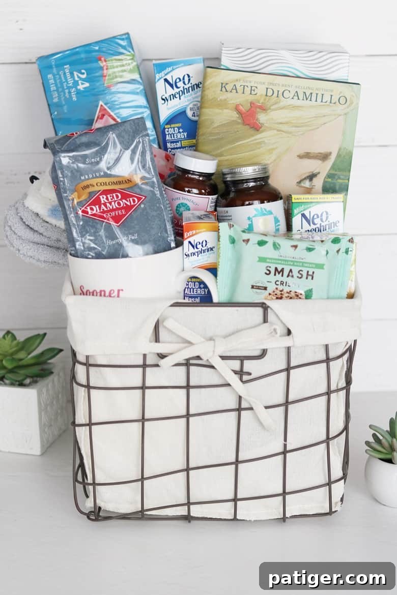 Crafting Care Get Well Gift Baskets 2 Make a Get Well Soon gift basket or care package for a sick family member or friend with these get well soon gift ideas.