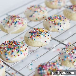 Also known as Italian Christmas cookies, Italian anise cookies have a unique liquorice flavor and are topped with a sweet glaze and sprinkles.