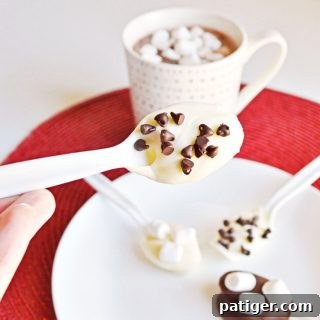 Easy-to-make chocolate spoons pair great with a cup of coffee or hot cocoa and make a great addition to any holiday party.