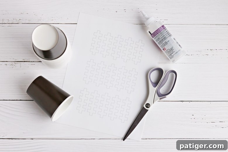 Tailgate Treat: Speedy Sweet and Salty Mix with Custom Football Holders 9 Stitching printable, brown paper cups, scissors, and glue