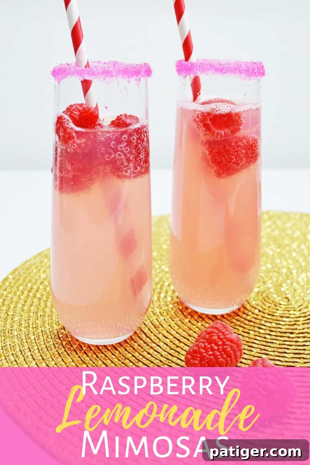 Zesty Raspberry Lemonade Sparklers 7 This small-batch Raspberry Lemonade Mimosa recipe made with champagne and raspberry lemonade is a perfect cocktail for brunch with the girls.