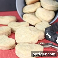 A small image of delicious homemade heart-shaped dog treats, representing the recipe.