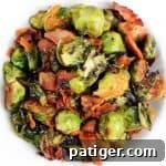 Bacon-Kissed Balsamic Brussels Sprouts 6 Brussels sprouts with bacon and balsamic reduction makes a delicious and easy side dish. These are seriously the best Brussels sprouts ever.