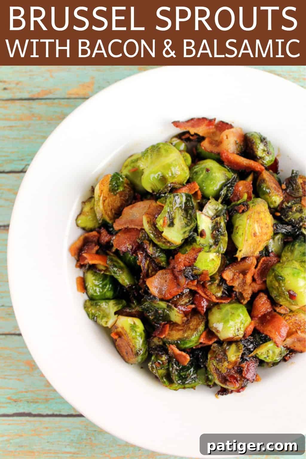 Bacon-Kissed Balsamic Brussels Sprouts 7 Pin this recipe for Brussels sprouts with bacon and balsamic reduction, a delicious and easy side dish perfect for any occasion.