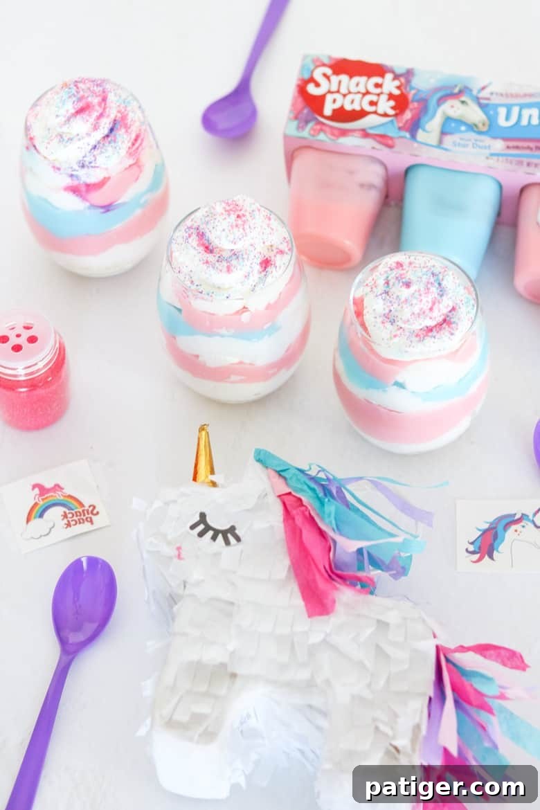 Magical Unicorn Swirl Parfaits 11 Easy Unicorn Pudding Parfaits