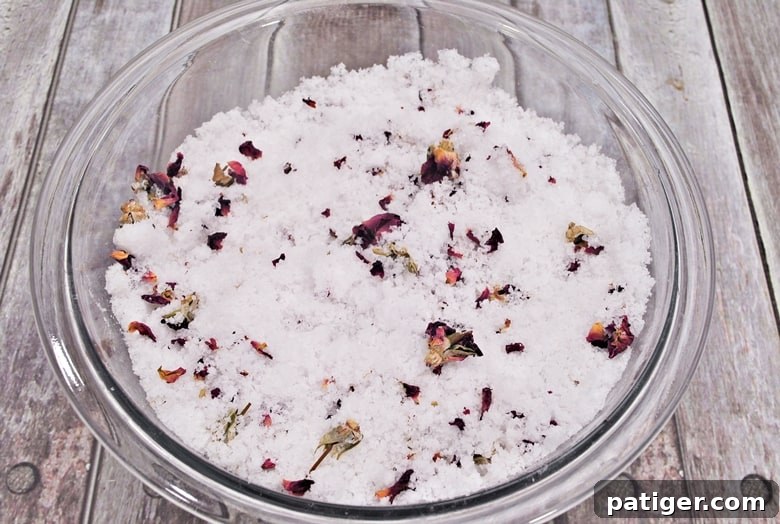 How to Make Rose Petal Bath Salts