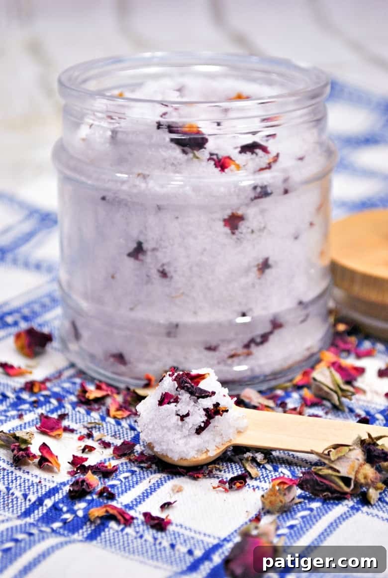 Homemade Rose Petal Bath Salts