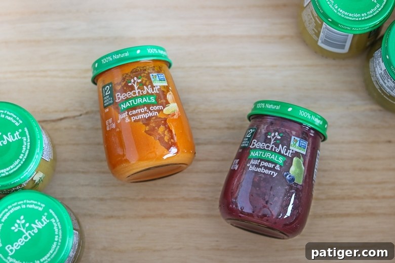 Beech-Nut Naturals Stage 2 baby food jars