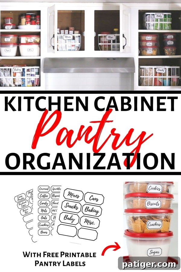 Tackle pantry organization with these 9 simple steps to clean and organize your pantry. Plus, download these free printable pantry labels!