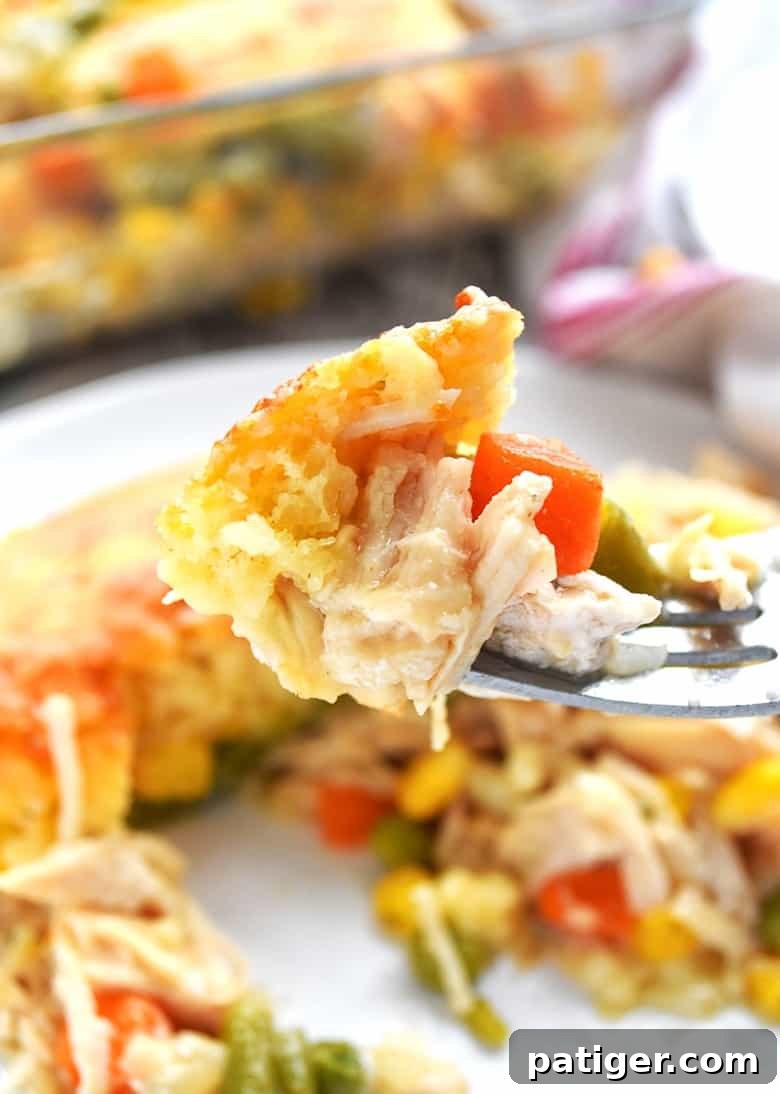 This chicken and dumpling casserole is a delicious take on a classic southern comfort food recipe that the whole family will love.