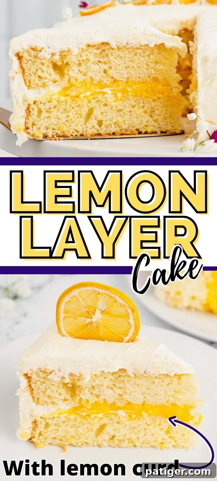 Lemon layer cake with marshmallow curd.