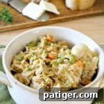 A small image of the finished Instant Pot Chicken and Dumplings dish.
