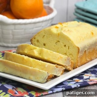 A delicious orange quick bread topped with a sweet orange glaze, perfect for Mother's Day, Sunday brunch, or wedding showers.