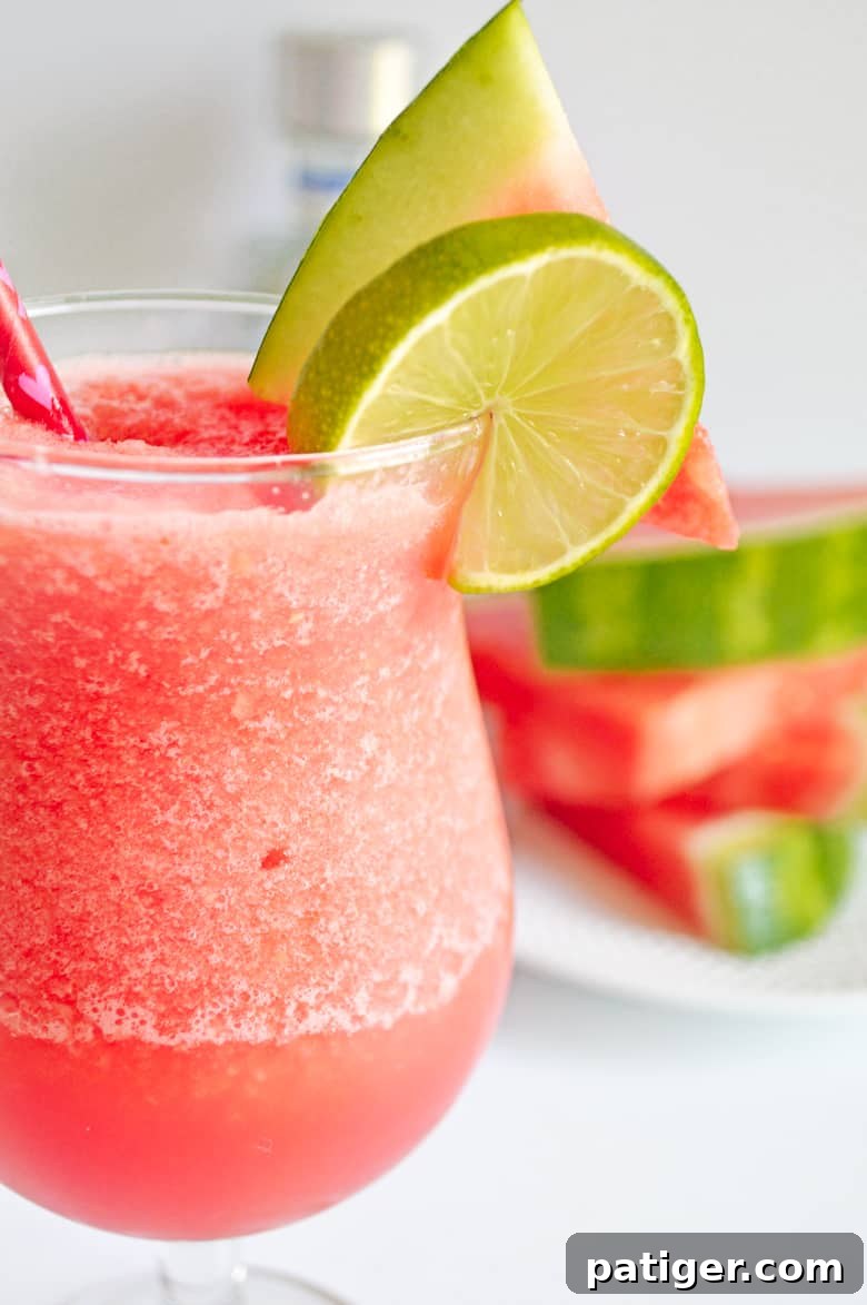 Watermelon Margarita in Cocktail Glass