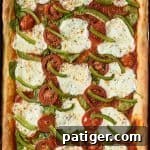 Effortless Sheet Pan Pizza 8 Sheet Pan Pizza with spinach, mozzarella, and peppers