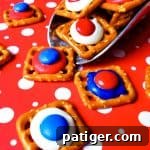 Red, White, and Blue pretzel bites