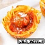 Spaghetti and Meatball Nests 11 spaghetti and meatball cup