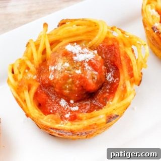 Spaghetti and Meatball Nests 10 spaghetti and meatball cup