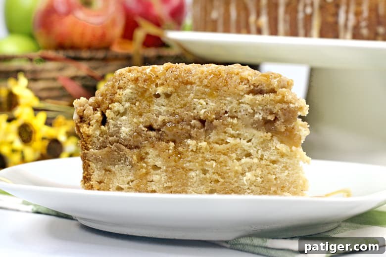 Salted Caramel Apple Coffee Cake