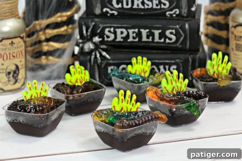 Zombie Pudding Cups Recipe - A quick and fun dessert for Halloween.