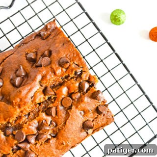 Heavenly Chocolate Chip Pumpkin Loaf 13 pumpkin chocolate chip bread cooling on wire rack