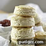stacked buttermilk biscuits