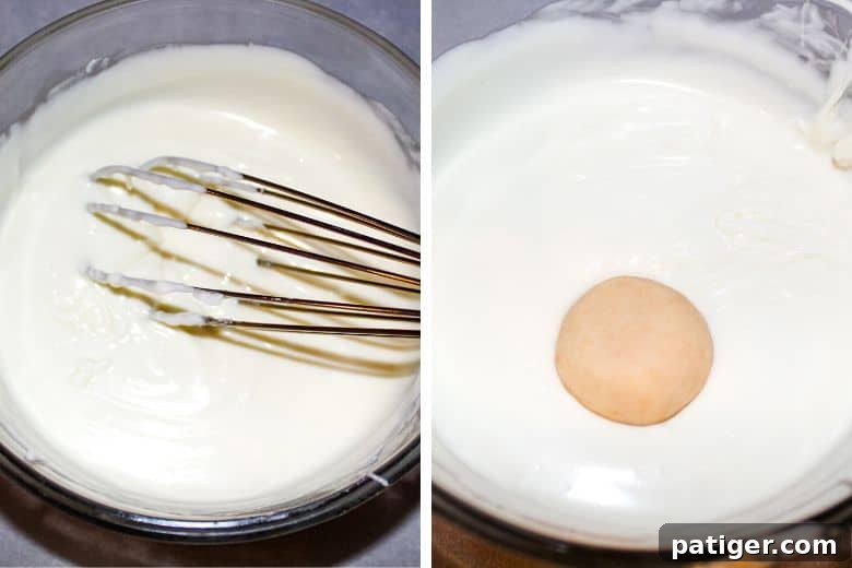 A visual guide showing the process of making sugar cookie truffles, including combining ingredients and rolling balls