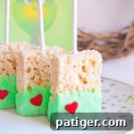 Grinch Rice Krispie Treats for Christmas