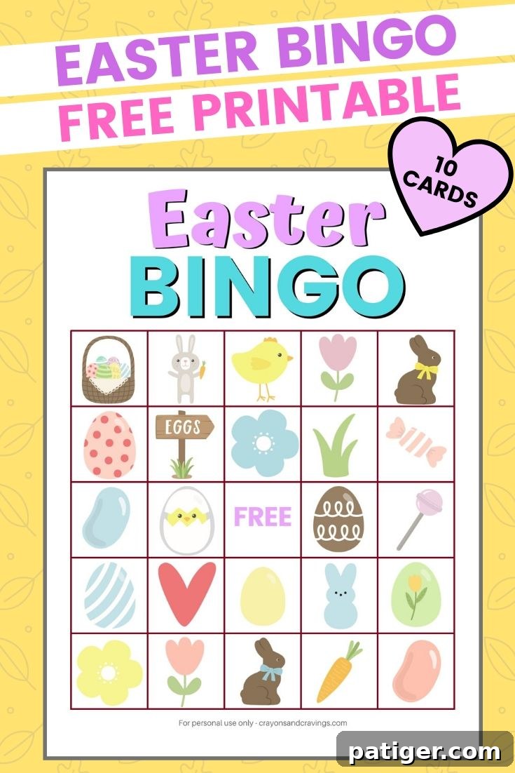 Bunny Hop Bingo 2 Free Printable Easter Bingo Cards featuring vibrant Easter-themed illustrations.