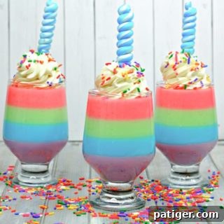 Enchanted Rainbow Gelatin Cups 5 Unicorn Dessert Cups