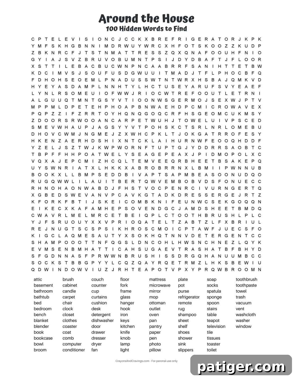 Ready-to-Print 100-Word Hunt 3 Preview of the 100-Word Hard Word Search Free Printable PDF