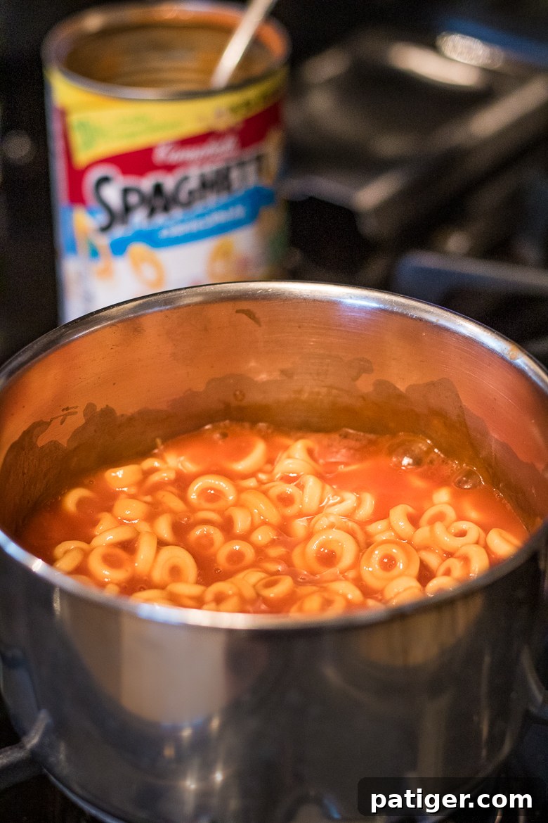 Simple Suppers: 3 Weeknight Wins 13 SpaghettiOs in Pot Heating