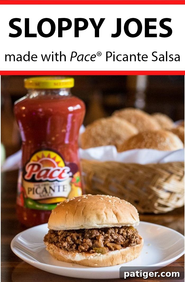 Simple Suppers: 3 Weeknight Wins 17 Spicy Sloppy Joes made with Pace® Picante Sauce Recipe Pin