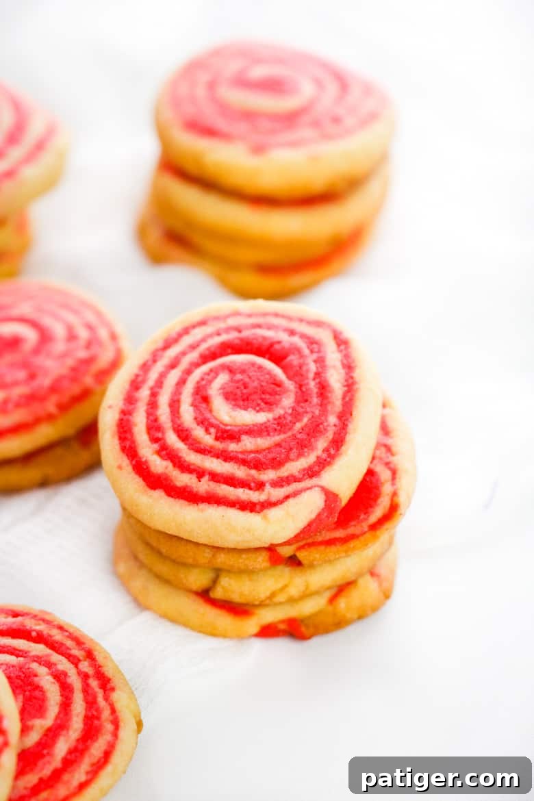 Christmas Peppermint Pinwheel Cookies - Festive Swirled Minty Treat