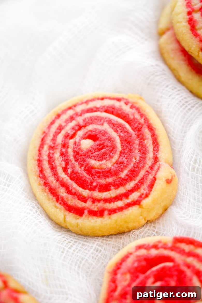 Delicious Peppermint Swirl Cookies on a Cooling Rack