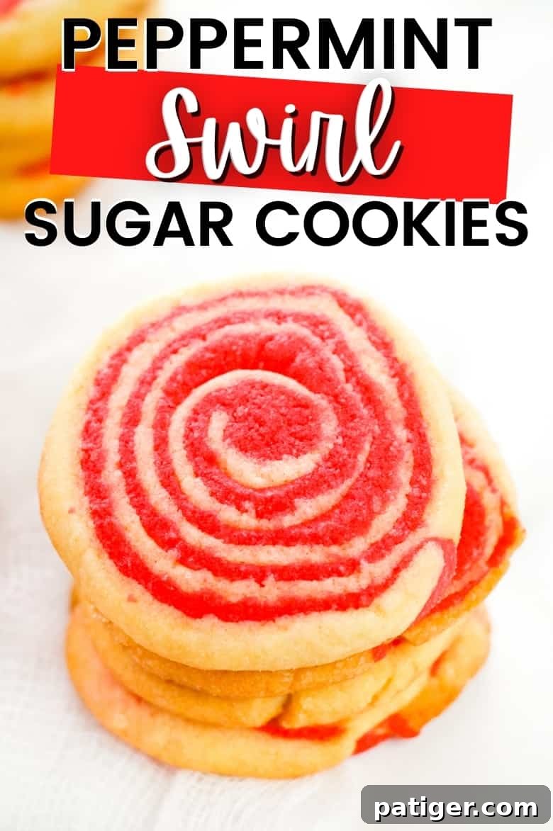 Peppermint Swirl Sugar Cookies - Festive and Easy Holiday Cookie Recipe