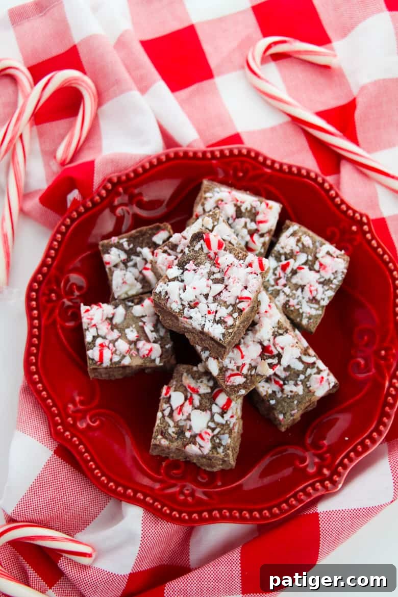 Easy Peppermint Fudge - A delightful, simple holiday treat