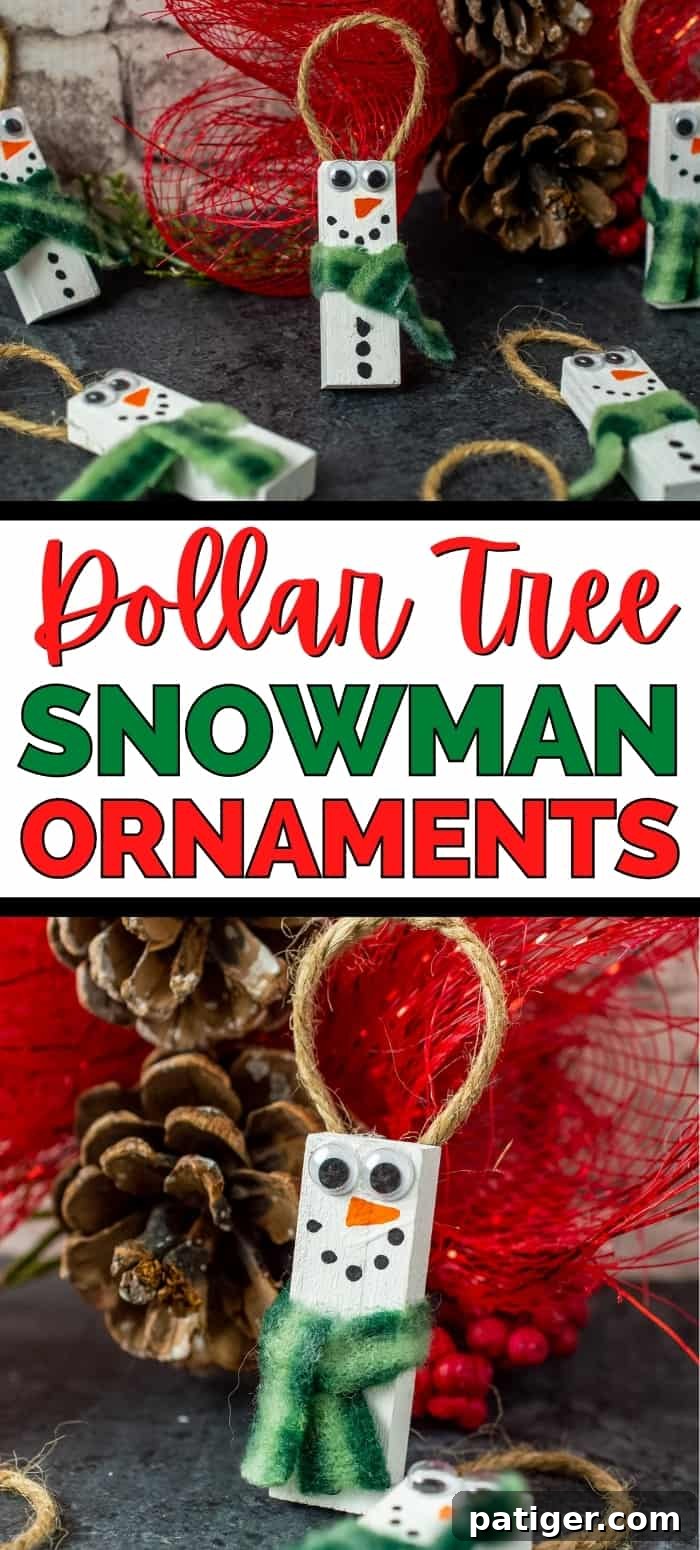 Charming Wooden Block Snowmen 12 Dollar Tree Snowman Ornaments ready for display or gifting