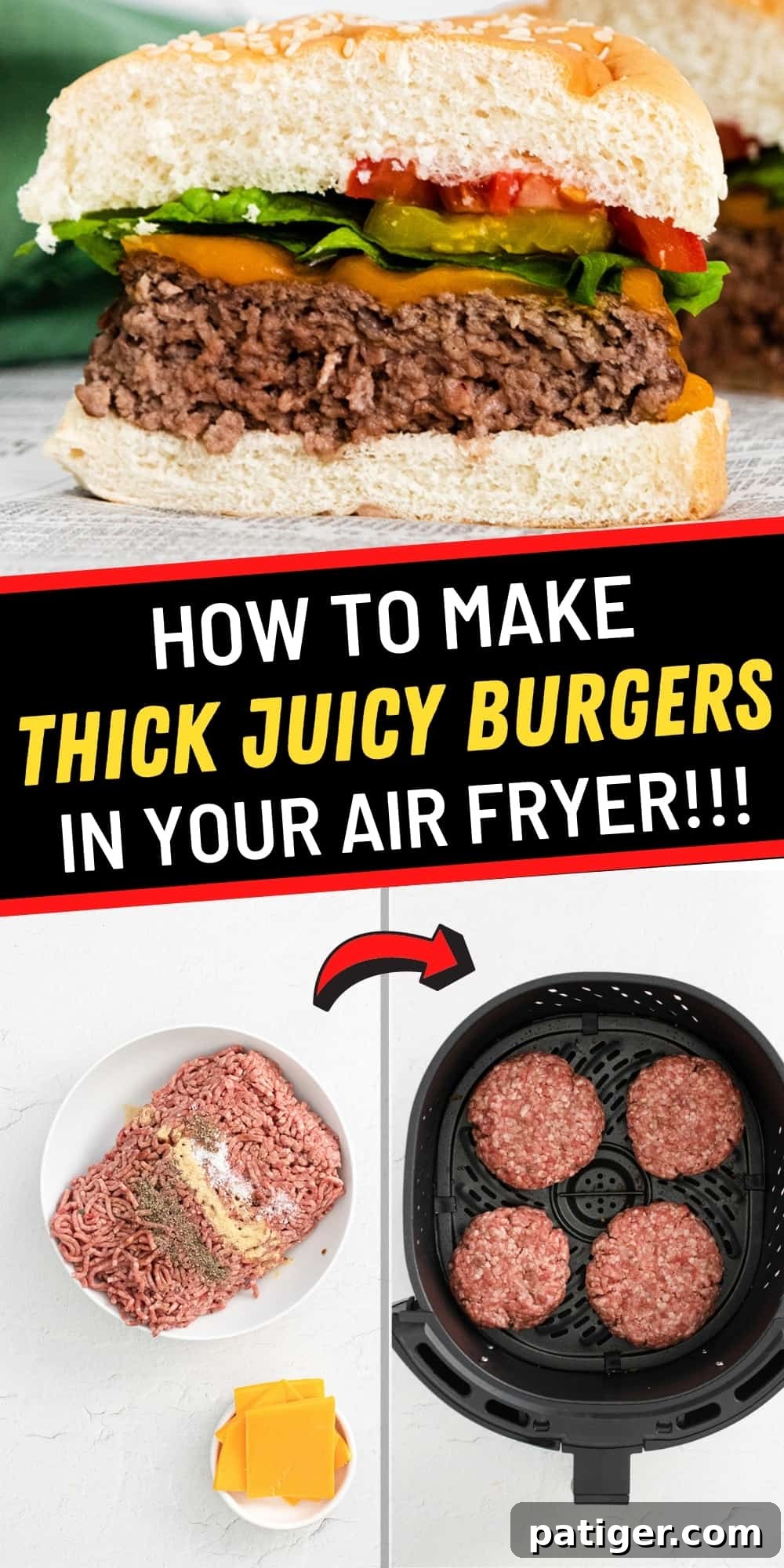How to Make Thick Juicy Burgers in Your Air Fryer