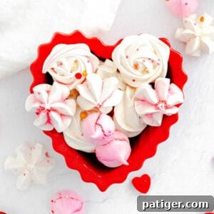 Valentine Meringue cookies