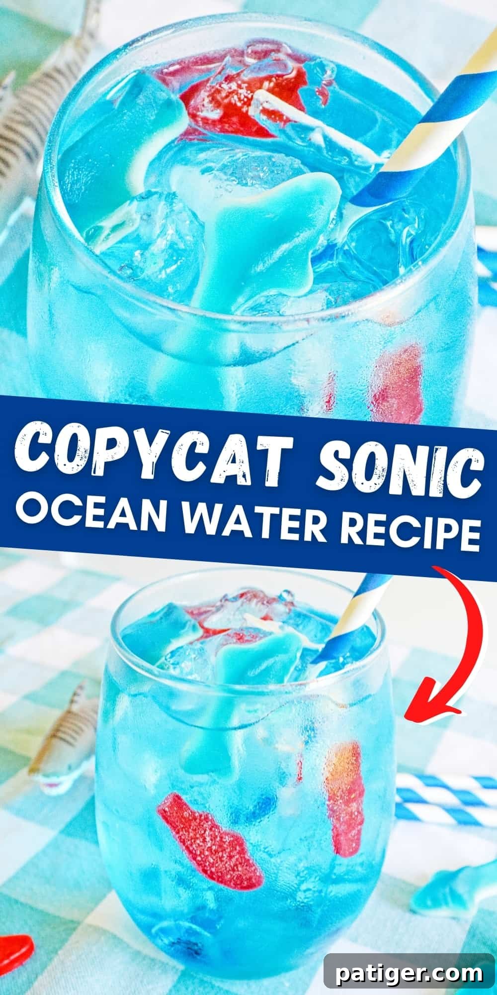 Pinterest image: Copycat Sonic Ocean Water Recipe