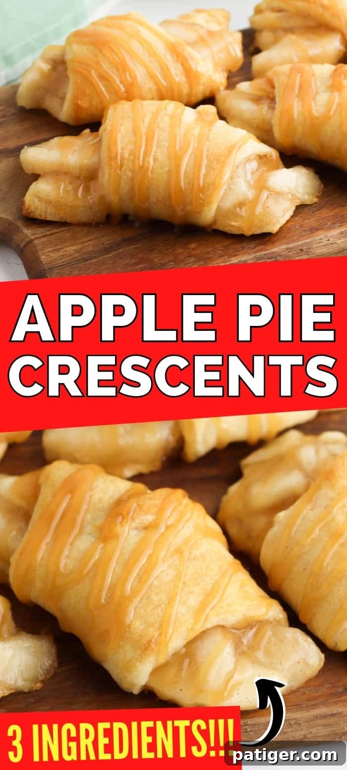 Apple Pie Crescents - 3 ingredients!