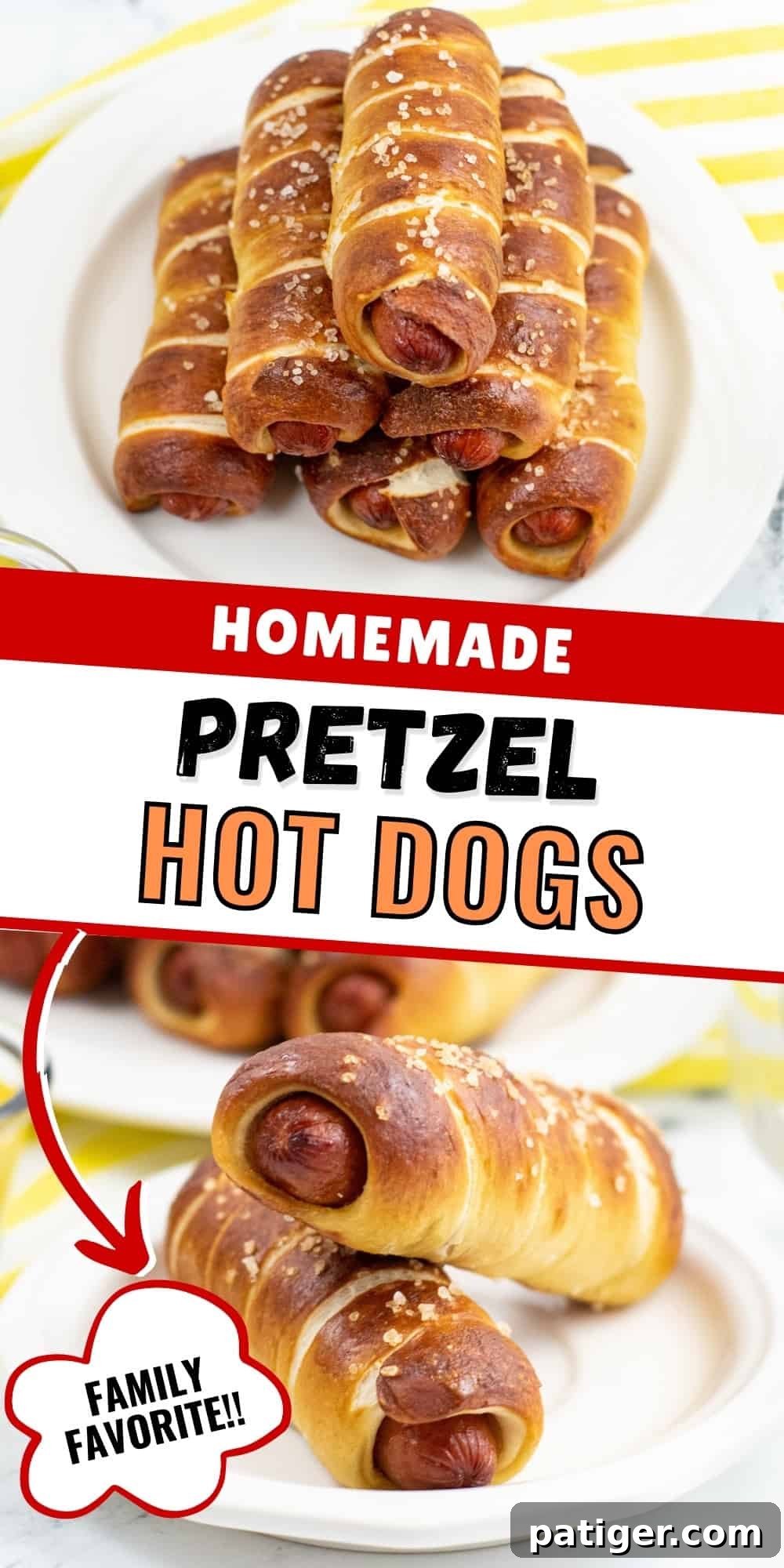 Homemade Pretzel Hot Dogs - Family Favorite! Pin