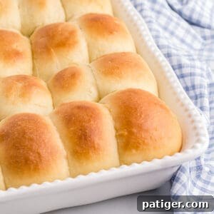Potato rolls in baking dish