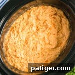 Buffalo chicken dip in the crockpot, a perfect party appetizer.