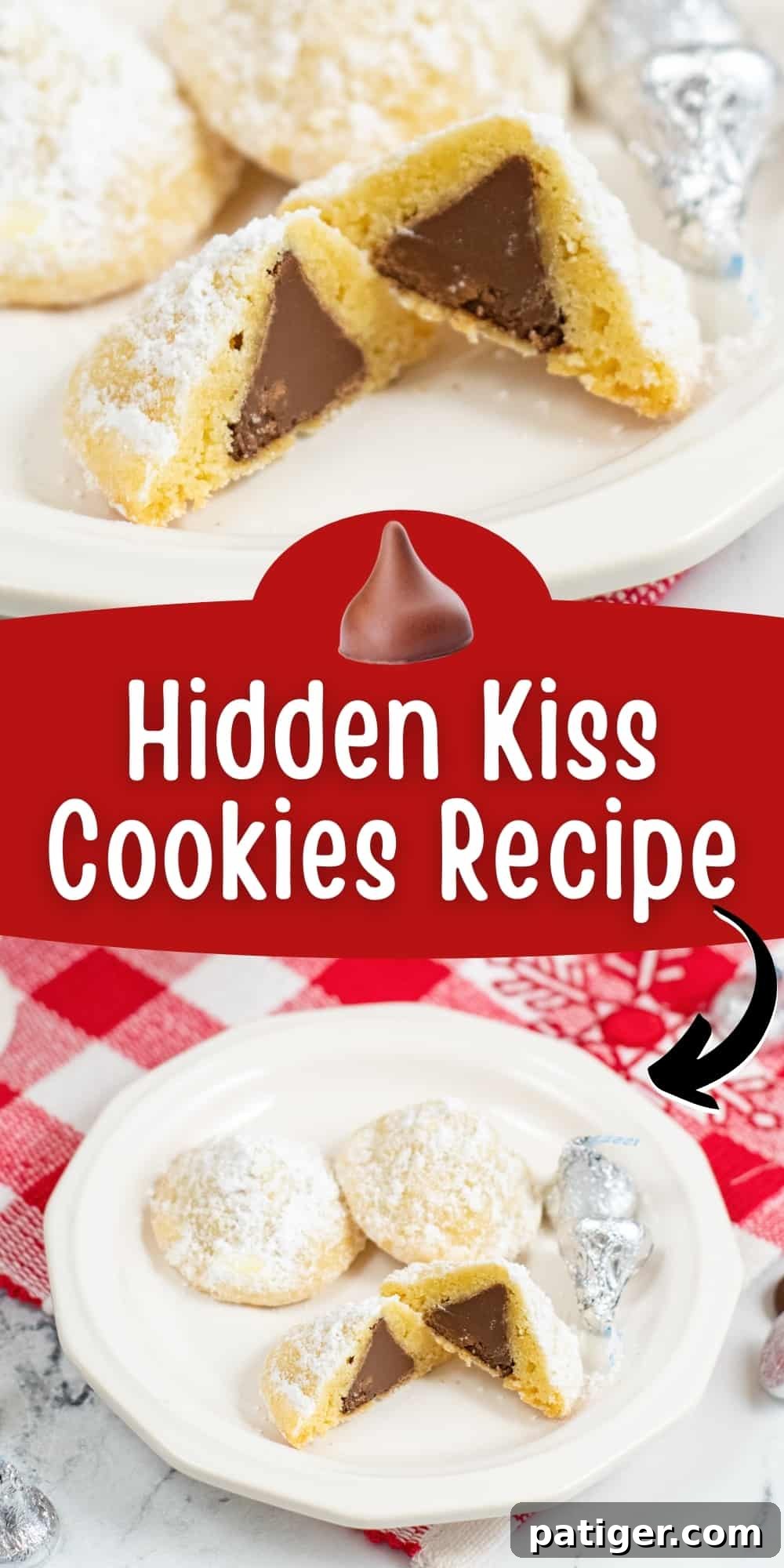 Hidden Kiss Cookies Recipe pin image