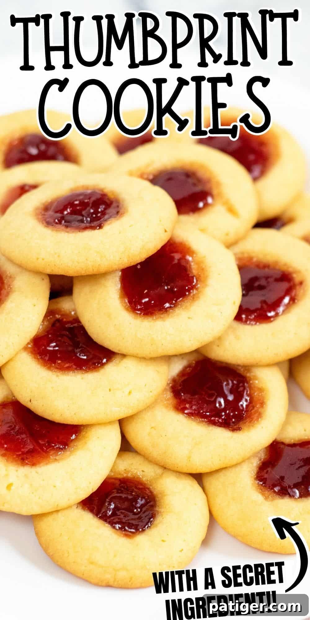 Dreamy Pudding Thumbprints 11 A Pinterest-friendly image for Thumbprint Cookies with a secret ingredient - vanilla pudding, perfect for Christmas baking.