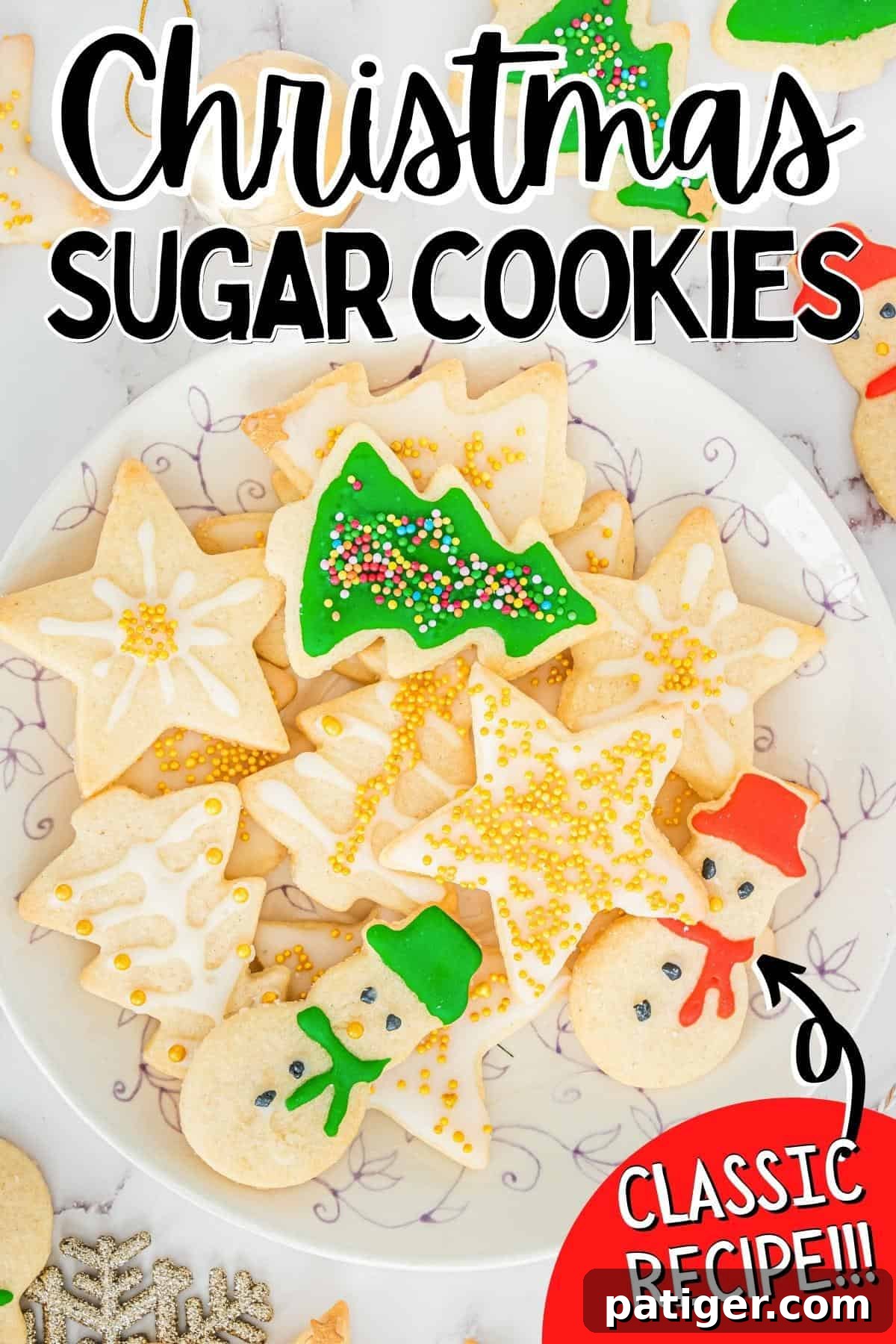 Timeless Christmas Sugar Cookie Delights 12 Christmas Sugar Cookies; classic recipe