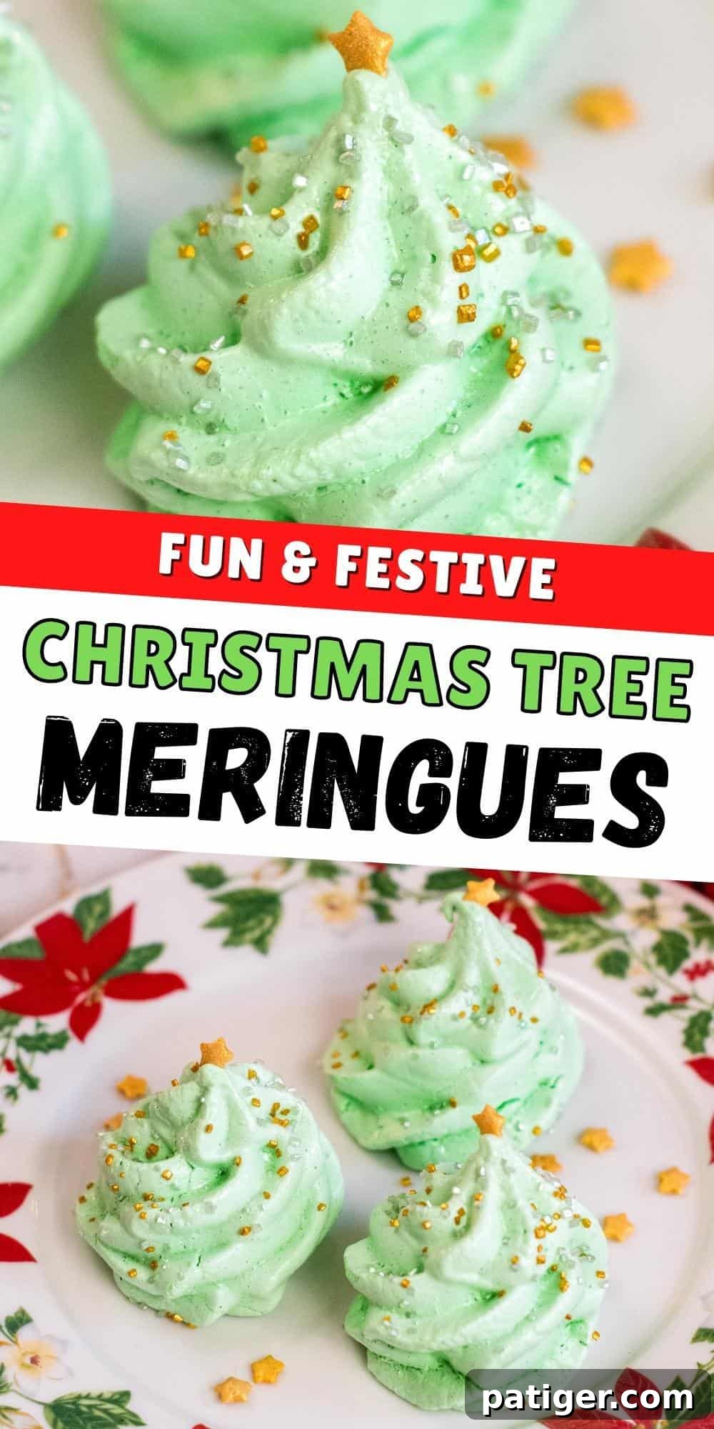 Fun and Festive Christmas Tree Meringues
