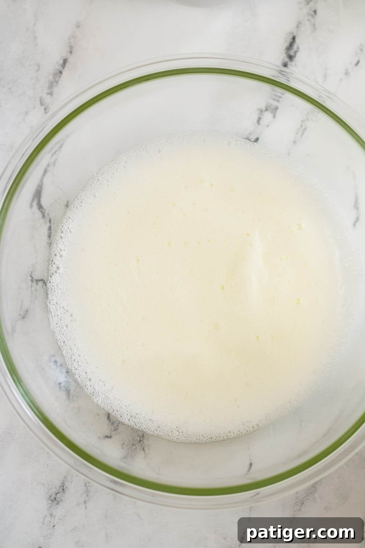 frothy egg whites